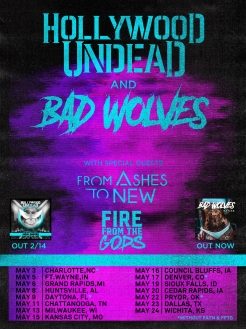 Hollywood Undead and Bad Wolves Announce Spring U.S tour and new Album